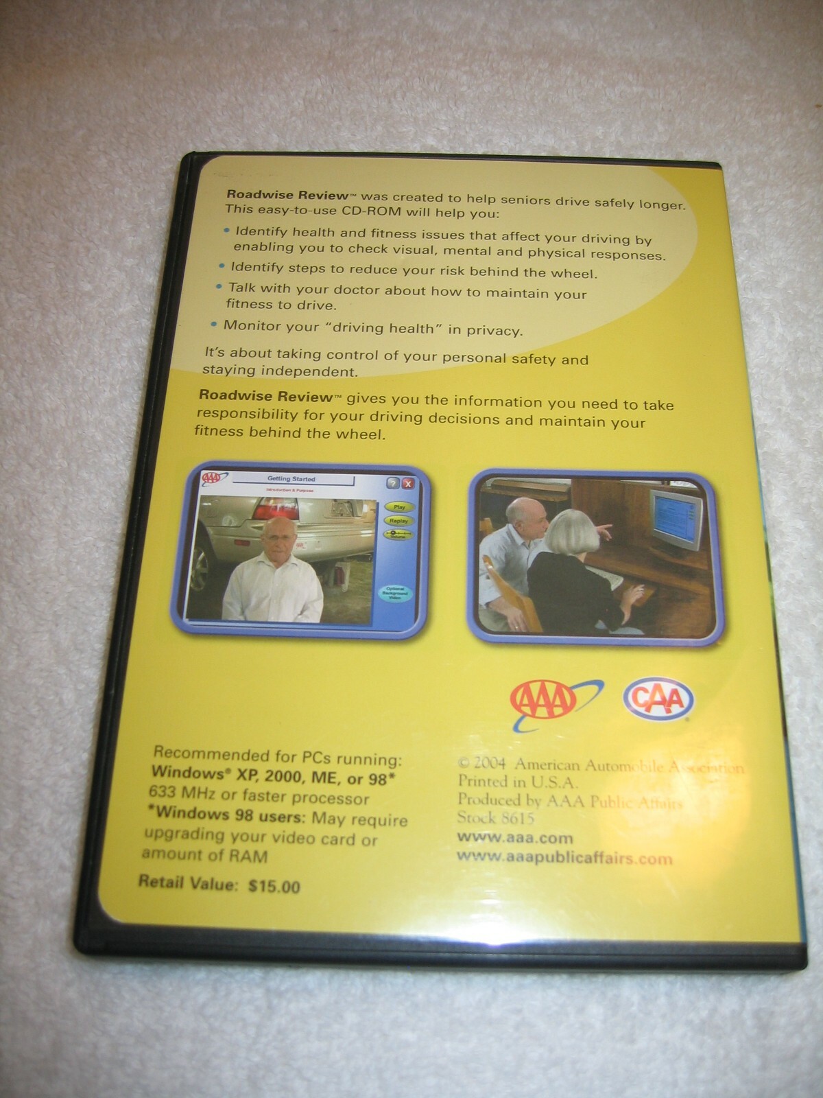 2004 Roadwise Review A Tool to Help Seniors Drive Safely Longer PC CD