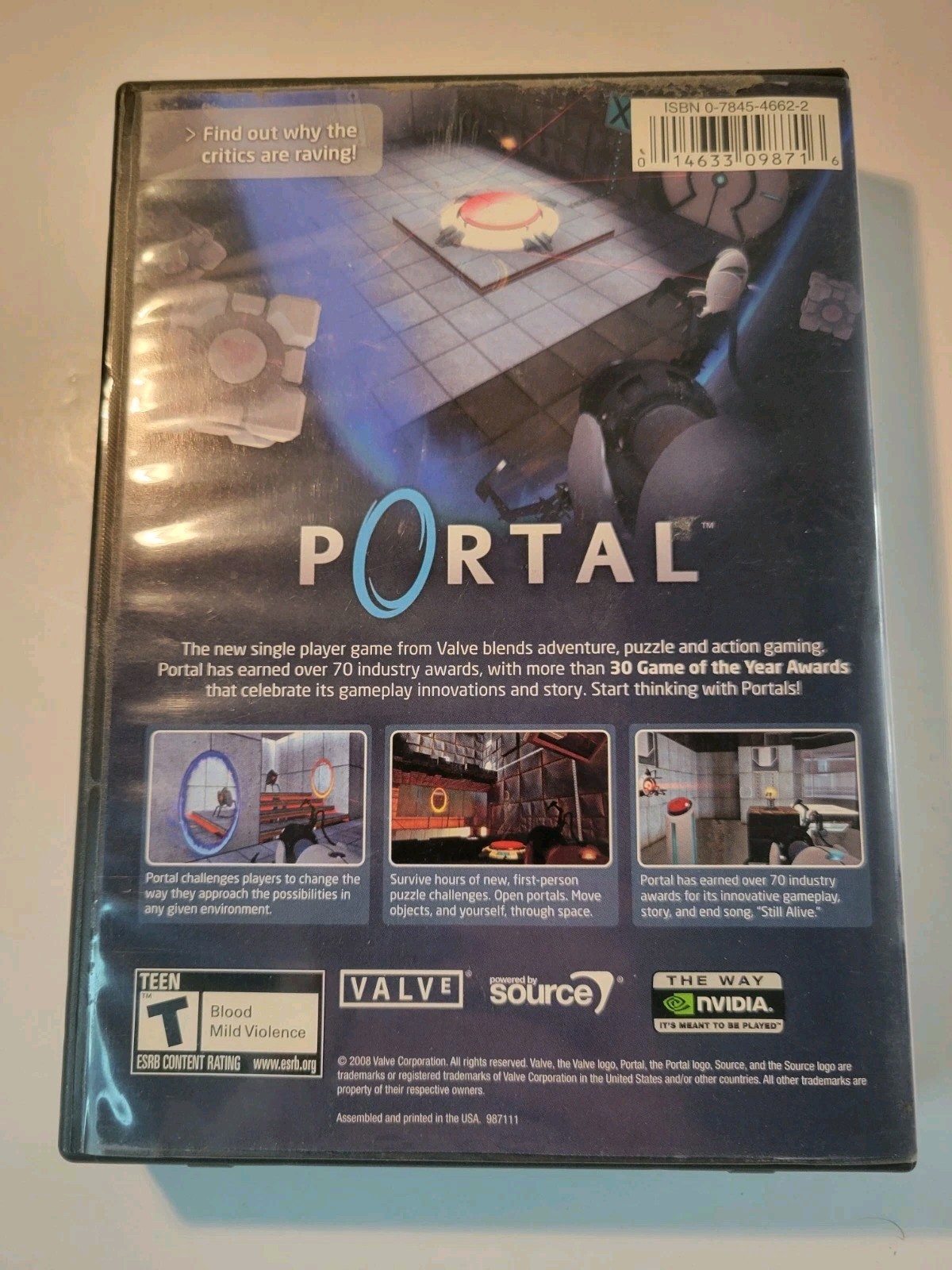 Portal (PC DVD-ROM, 2008) by Valve w/ Key