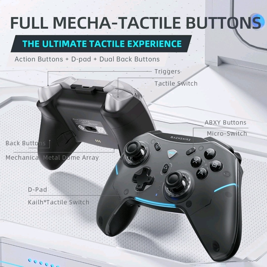 Machenike G5 Pro Wireless Gaming for PC Switch iOS Android – Hall Effect – Black