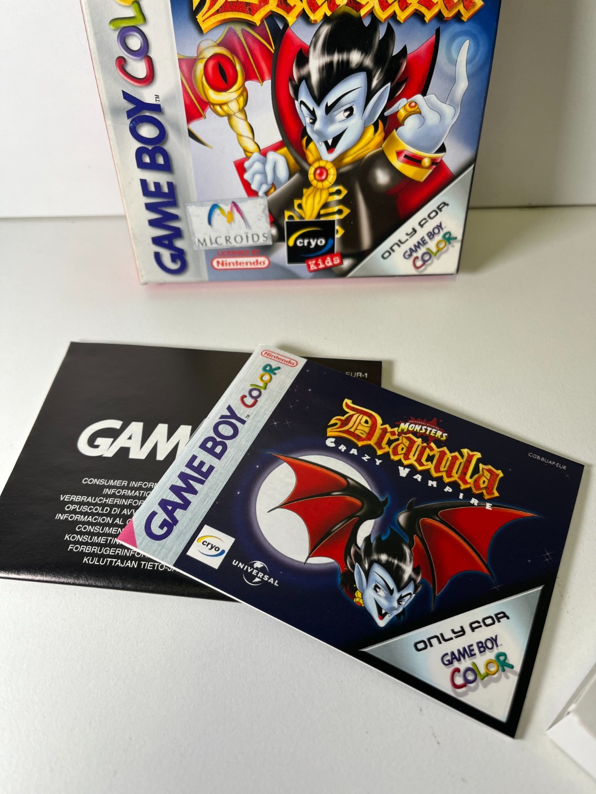 UNIVERSAL MONSTERS DRACULA CRAZY VAMPIRE NINTENDO GBC NEW PAL 2001