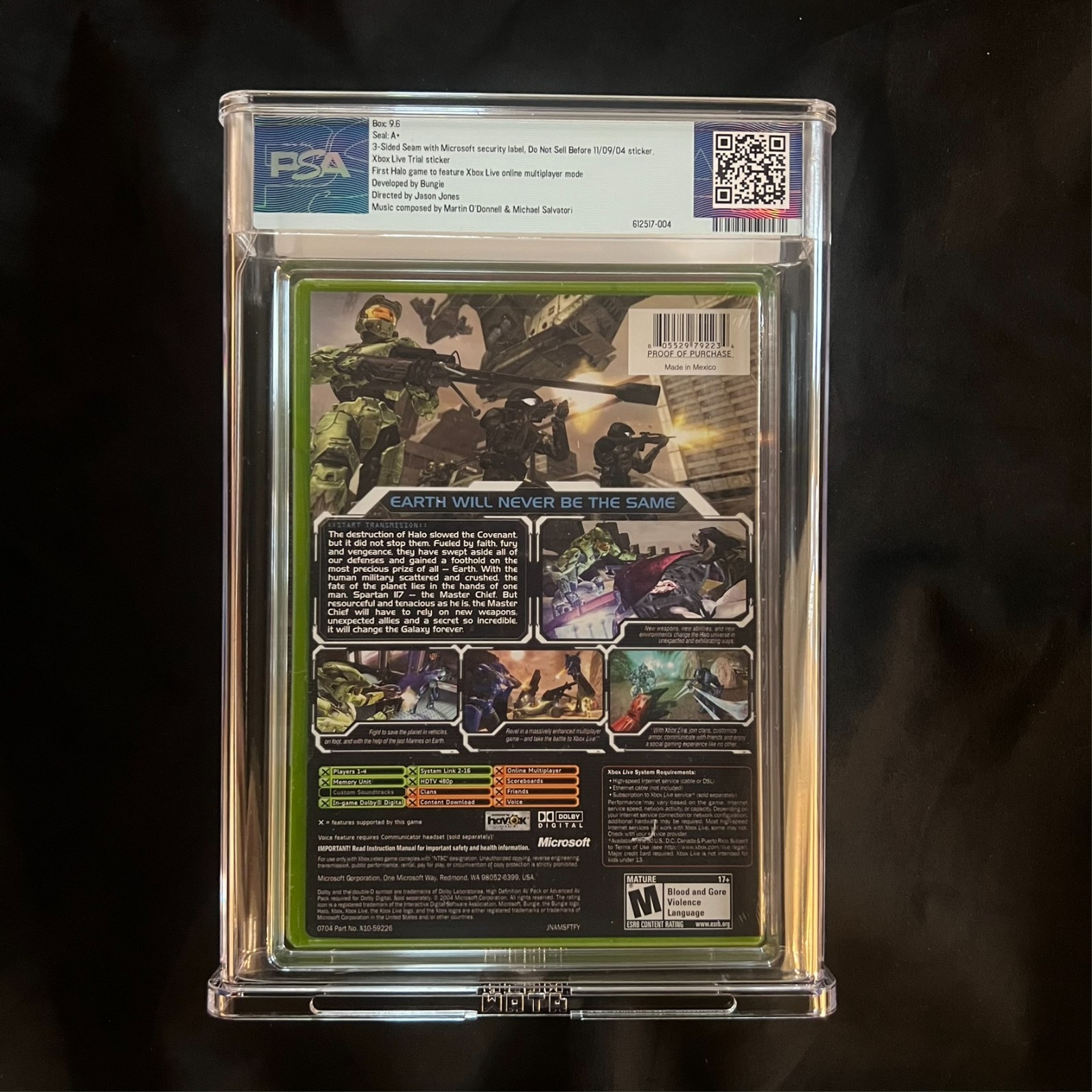 Halo 2 PSA 9.6 A+ 1st Print DNSB – Xbox – Not VGA/CGC/WATA