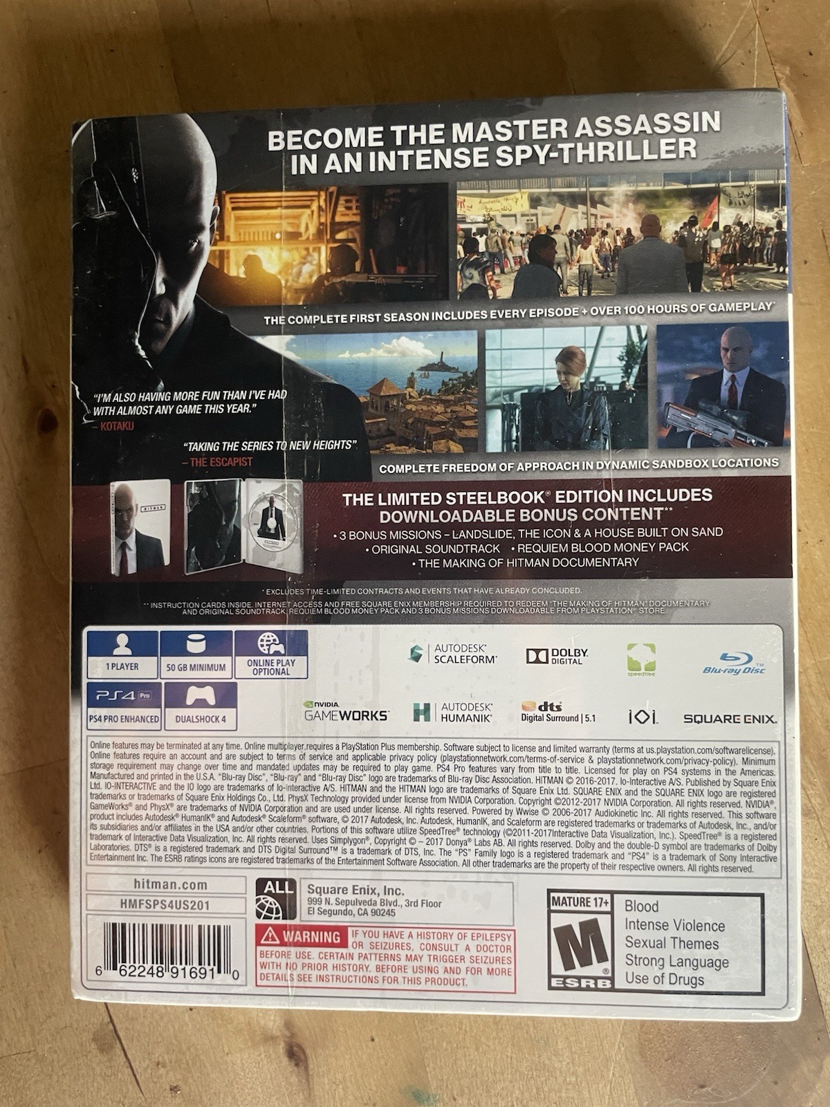 *RARE* Hitman Steelbook Edition The Complete First Season PS4 NEW & SEALED