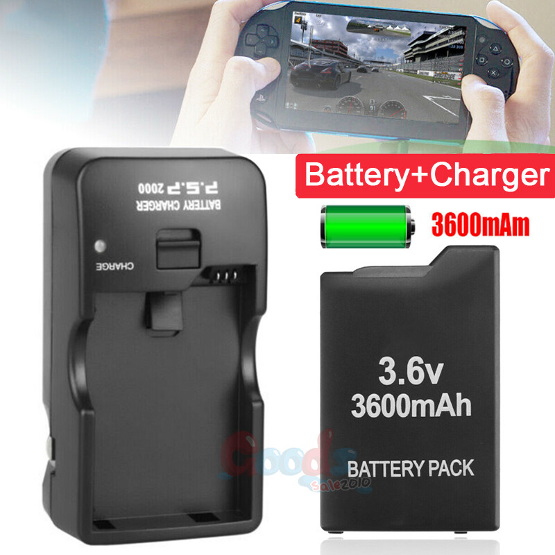 3600mAh Rechargeable Battery for PSP 2000 2001 2006 3000 3001 3003 +Charger