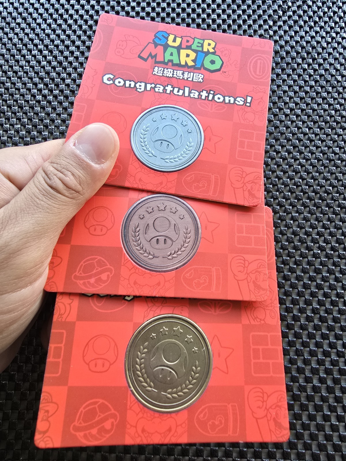 Nintendo Store China Super Mario Coin Medal LOT 3 Giveaway Rare Promo NES SWITCH