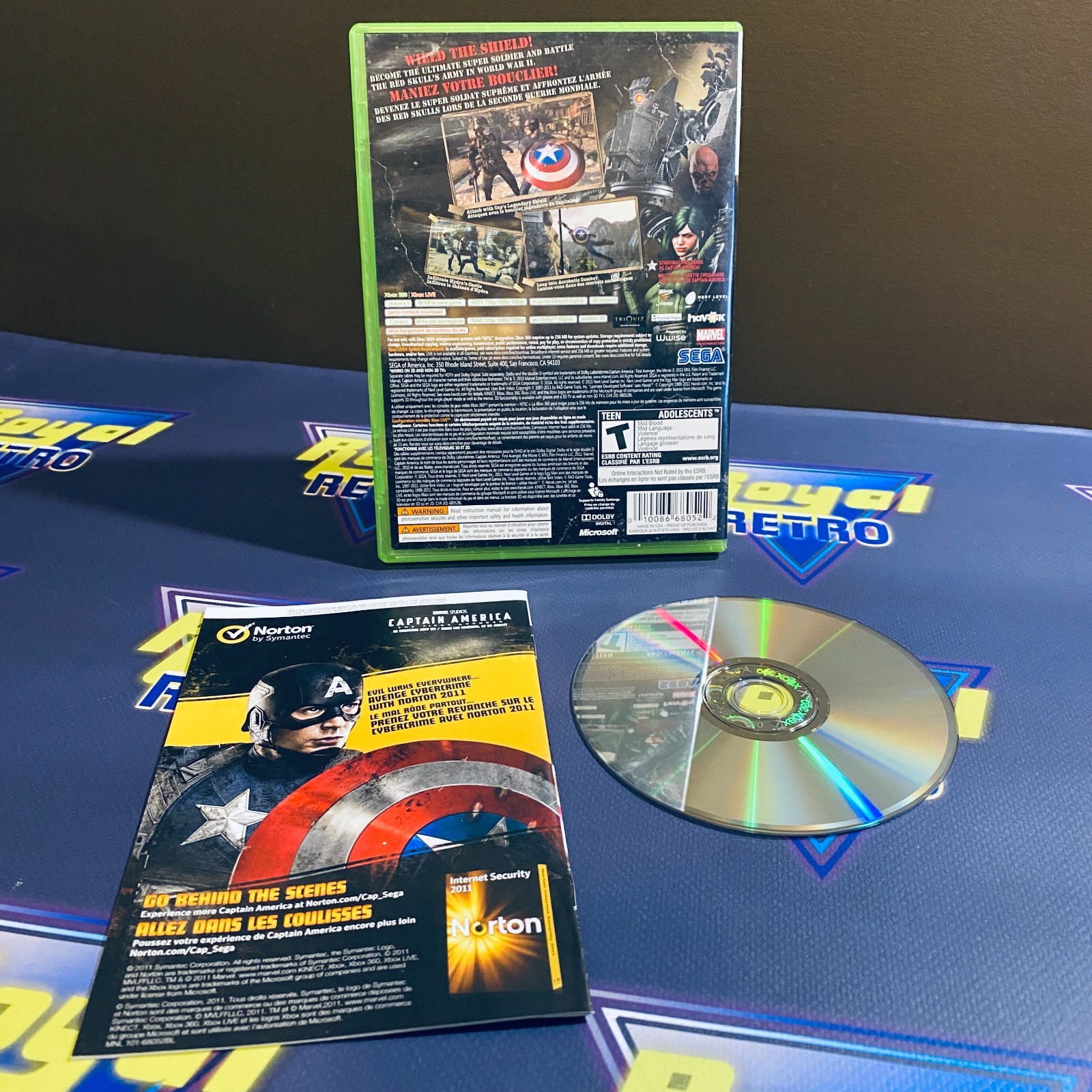 Captain America: Super Soldier (Microsoft Xbox 360, 2011) CIB Complete Very Good