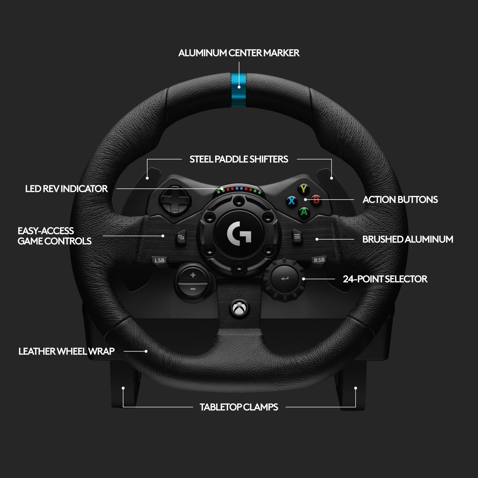 Logitech G923 Racing Wheel and Pedals for Xbox Series X|S, Xbox One and PC