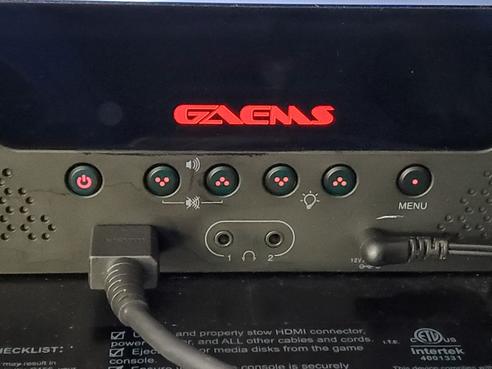 Gaems G155 15.5” Portable Personal Gaming Monitor w/Power