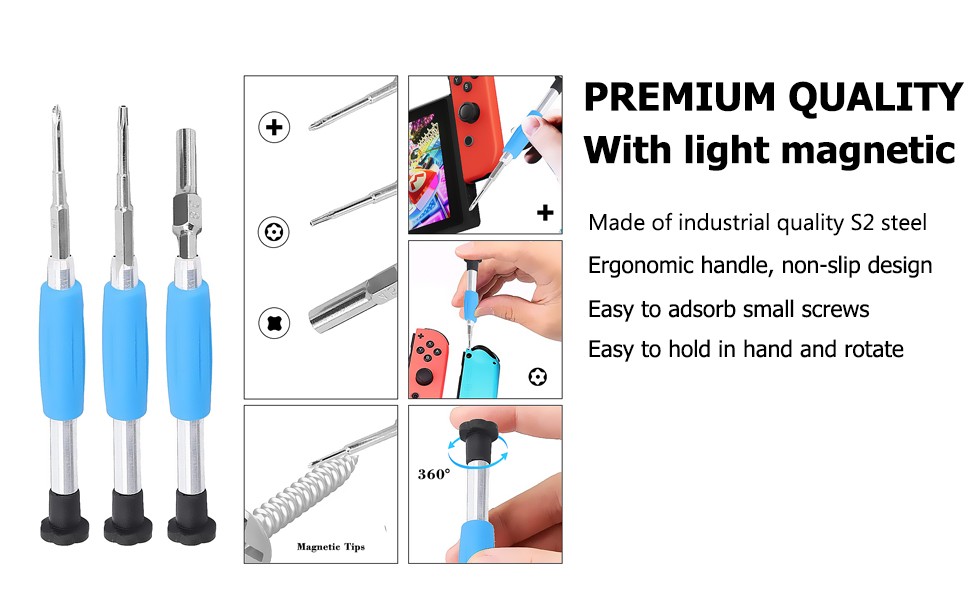 Nintendo Screwdriver Set – for NS Switch, NES/SNES/N64 & Game Boy Consoles