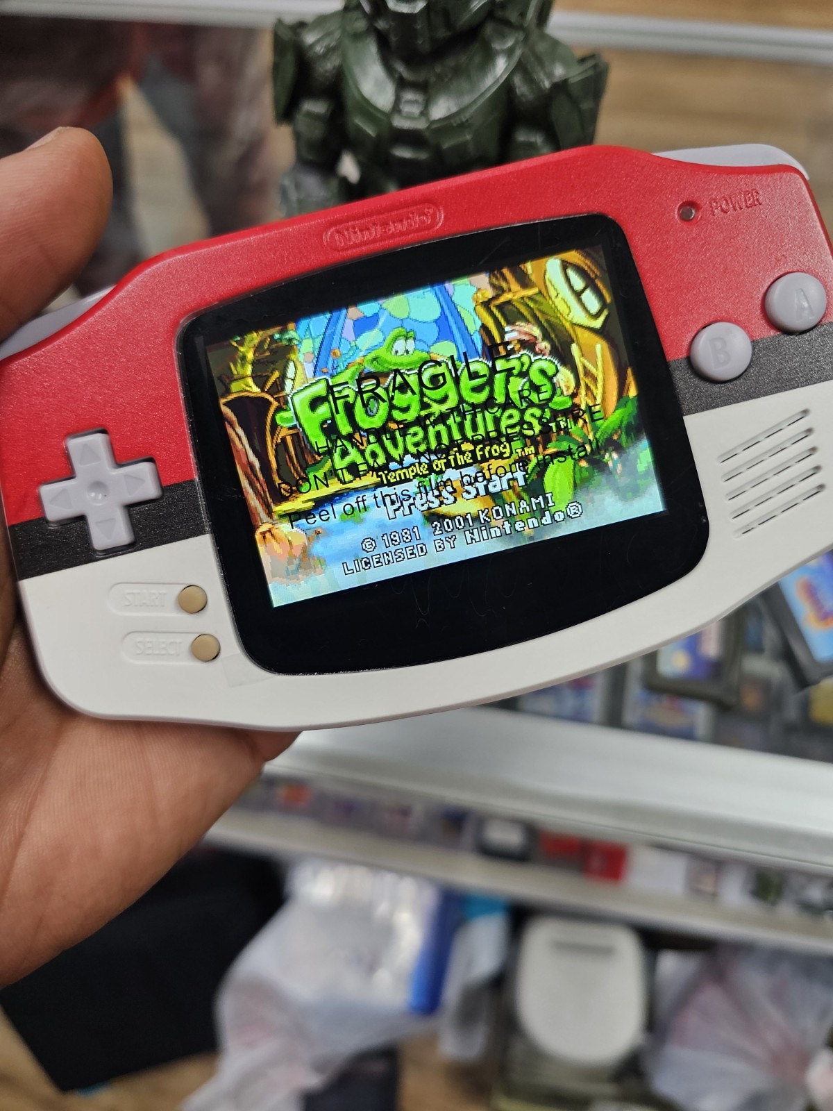Nintendo GameBoy Advance White/Red Handheld GBA Bundle