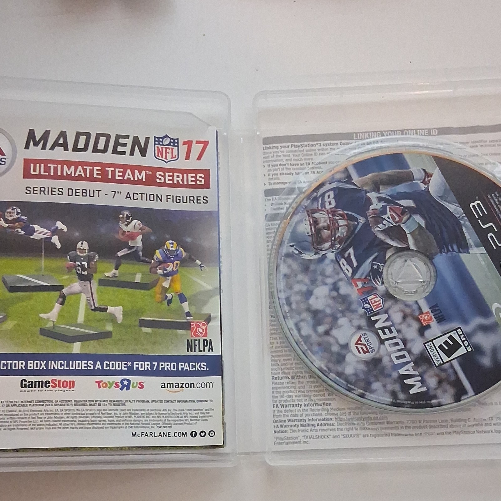 Electronic Arts Madden NFL 17 PS3 Online Playability E NTSC 2016 Disc Case