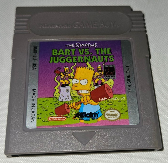 The Simpsons Bart VS. The Juggernauts Cartridge Only Authentic Nintendo Game Boy