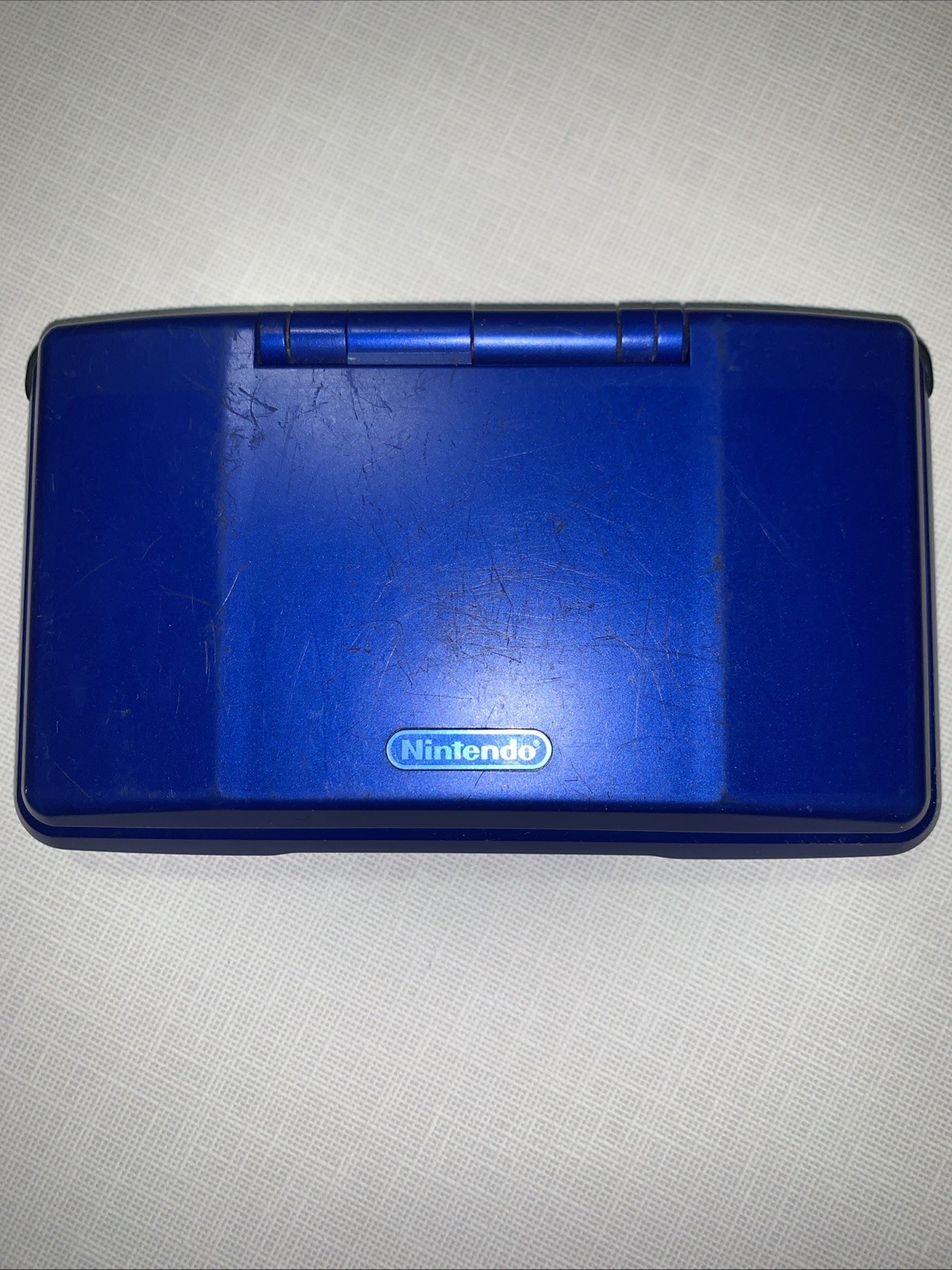 Original Nintendo DS Console Electric Blue Fat NTR-001 Tested Working No Charger