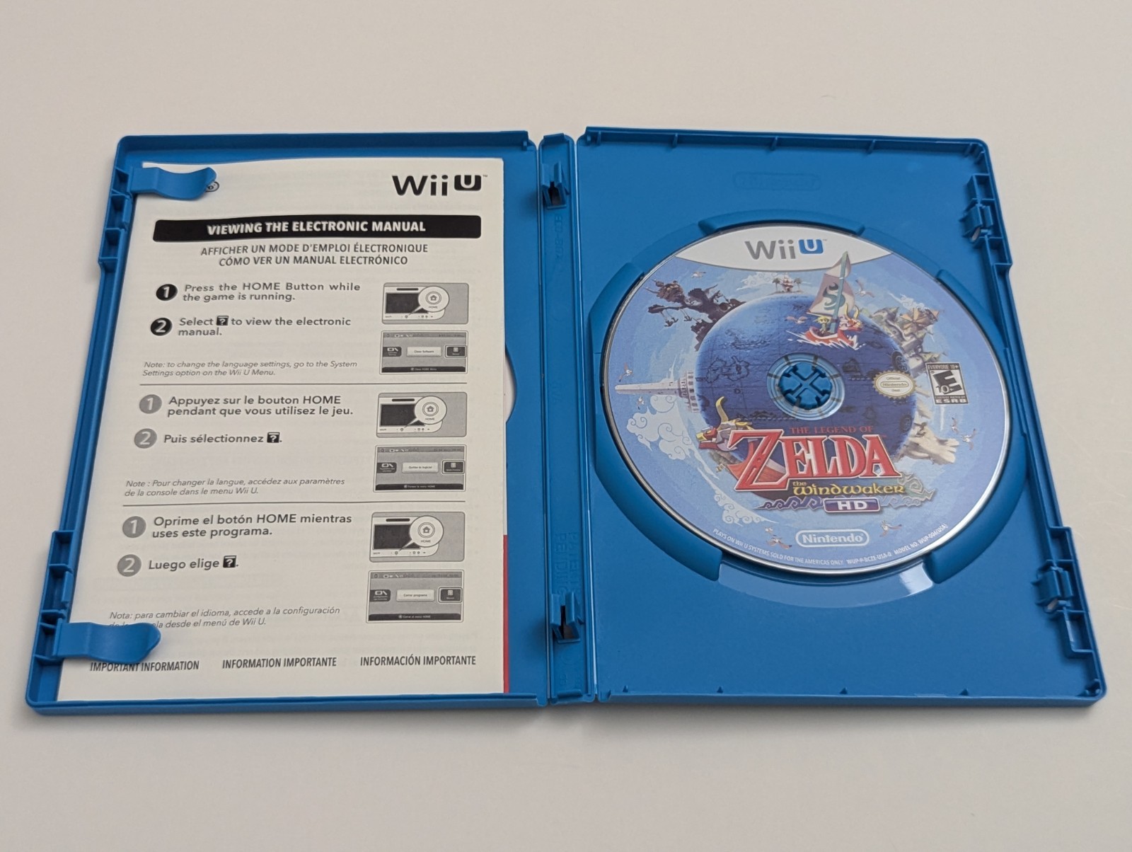 The Legend of Zelda: The Wind Waker HD (Nintendo WII U, 2013) Artwork Damage