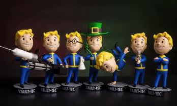 Fallout Bobblehead Vault Boy Collectible Prop Skills Decorations Statue 1:12