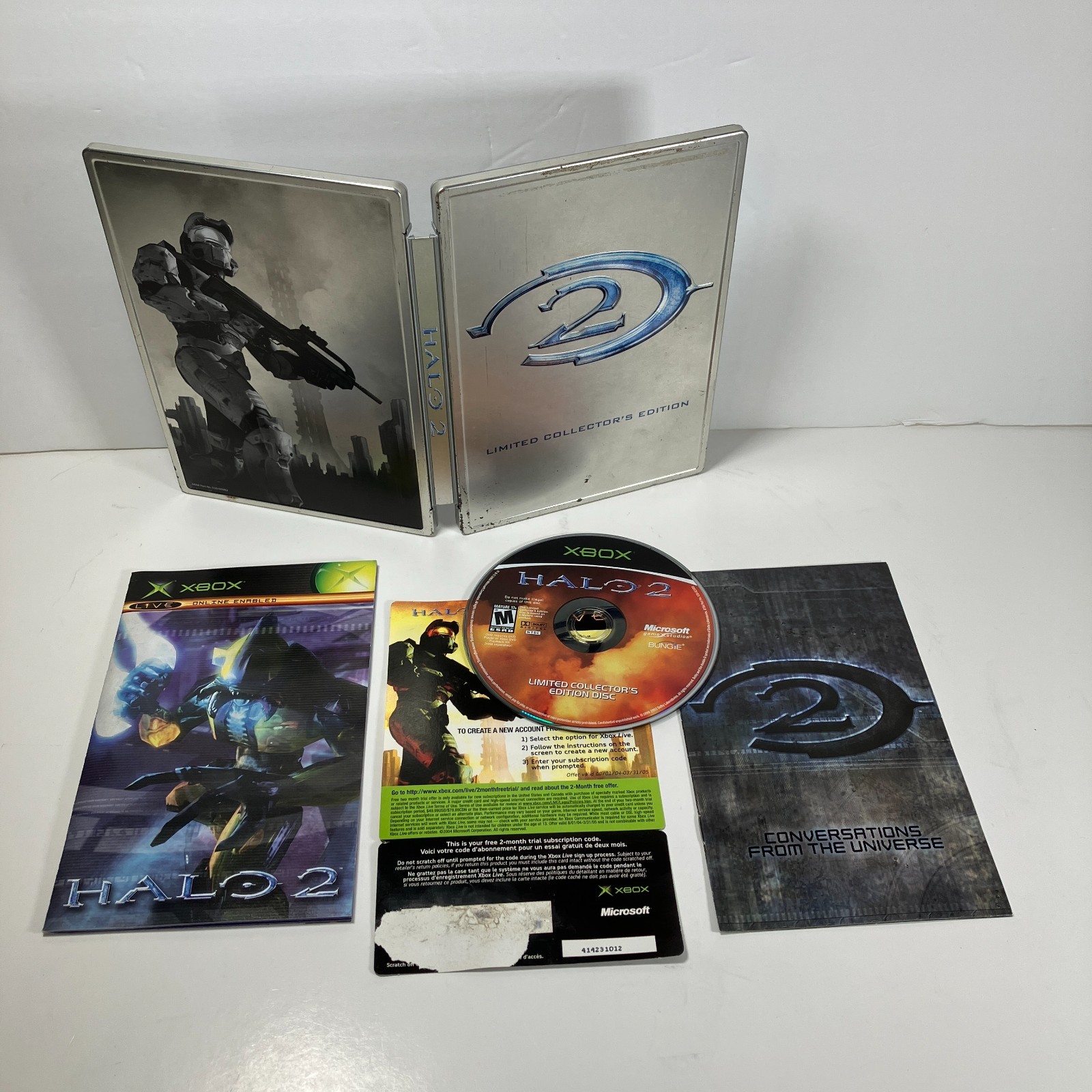 Halo 2: Limited Collector’s Edition Xbox Disc + Steelbook Case + Inserts