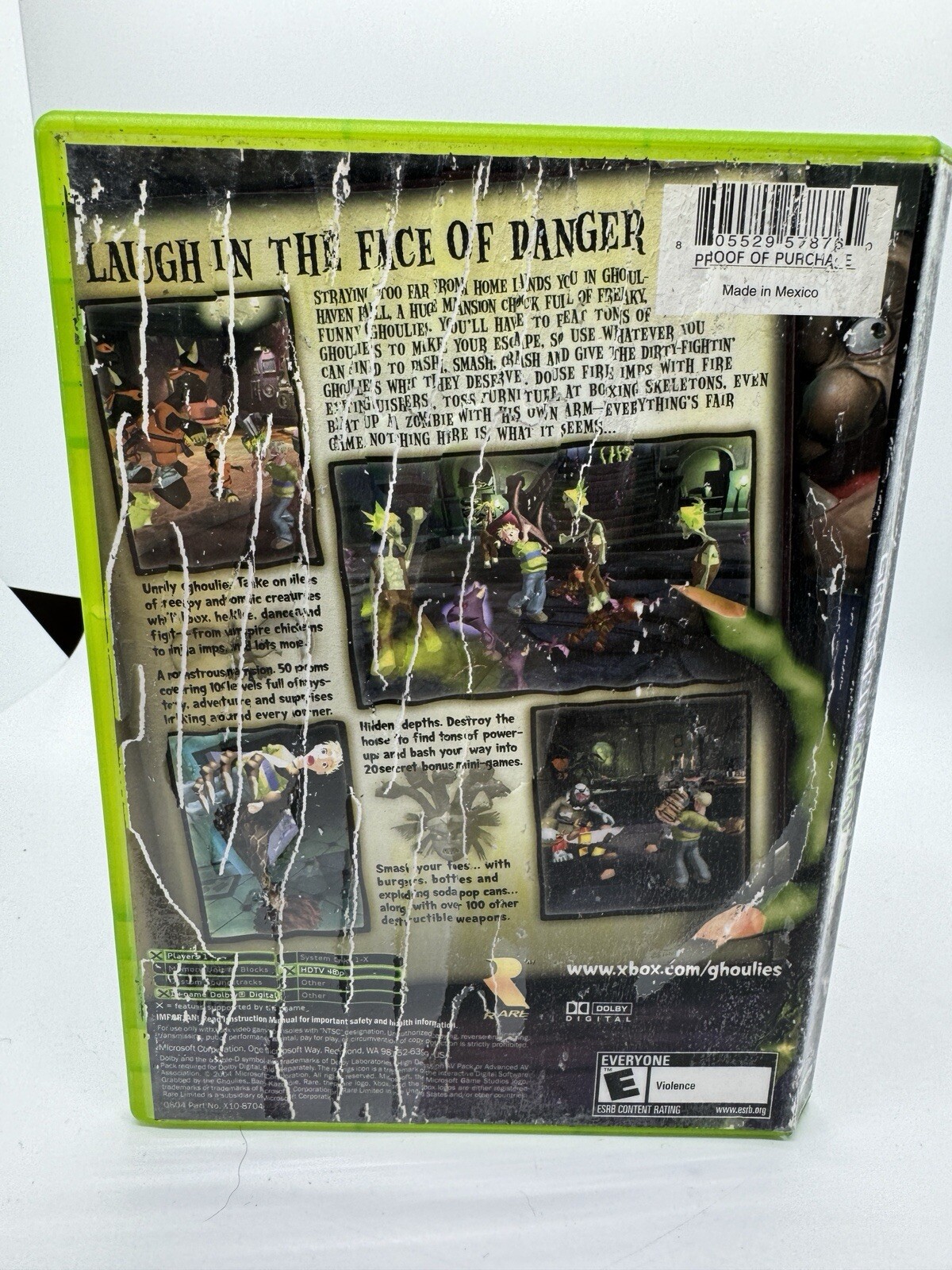 Grabbed by the Ghoulies (Microsoft Xbox, 2003) Complete in Box CIB HEAVY WEAR