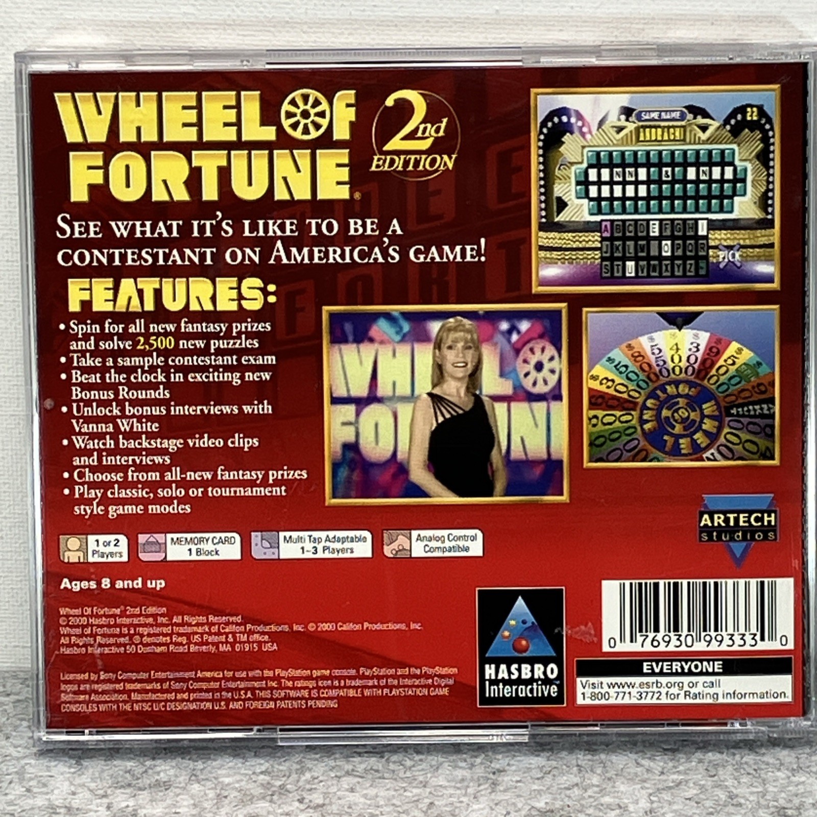 Wheel of Fortune 2nd Edition 2000 Sony PlayStation 1 Complete Mint Condition