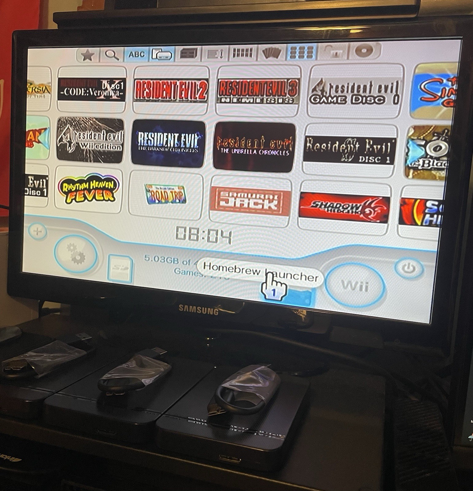 HomeBrew Wii With 500gb Hardrive, Games included