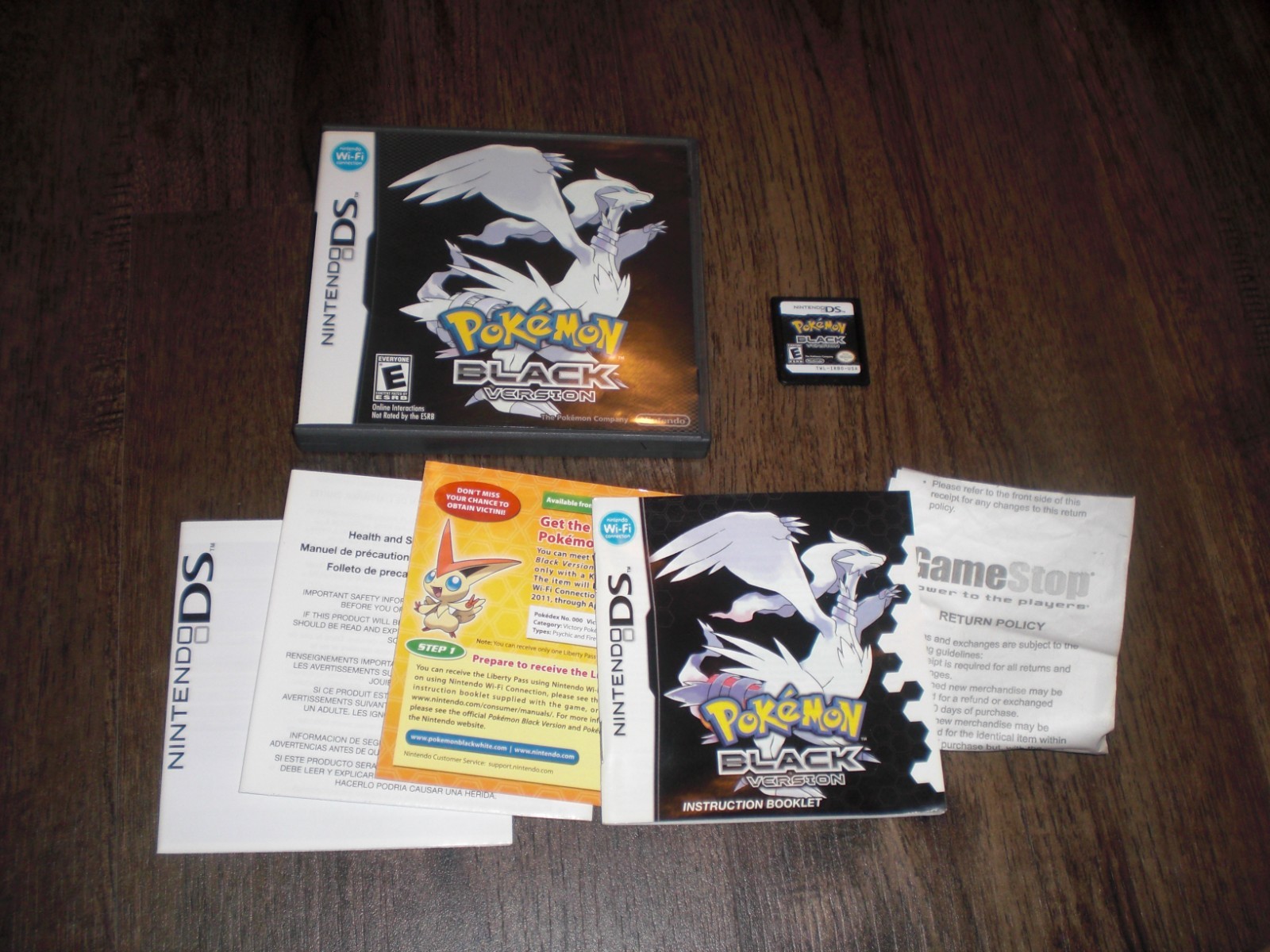 Pokemon Black Version 1 AUTHENTIC GENUINE Nintendo DS 3DS 2DS XL COMPLETE CIB