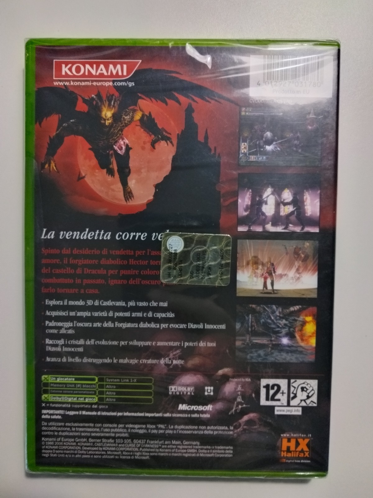 Castlevania: Curse of Darkness (Xbox) Brand New Factory Sealed! PAL Copy Italy!