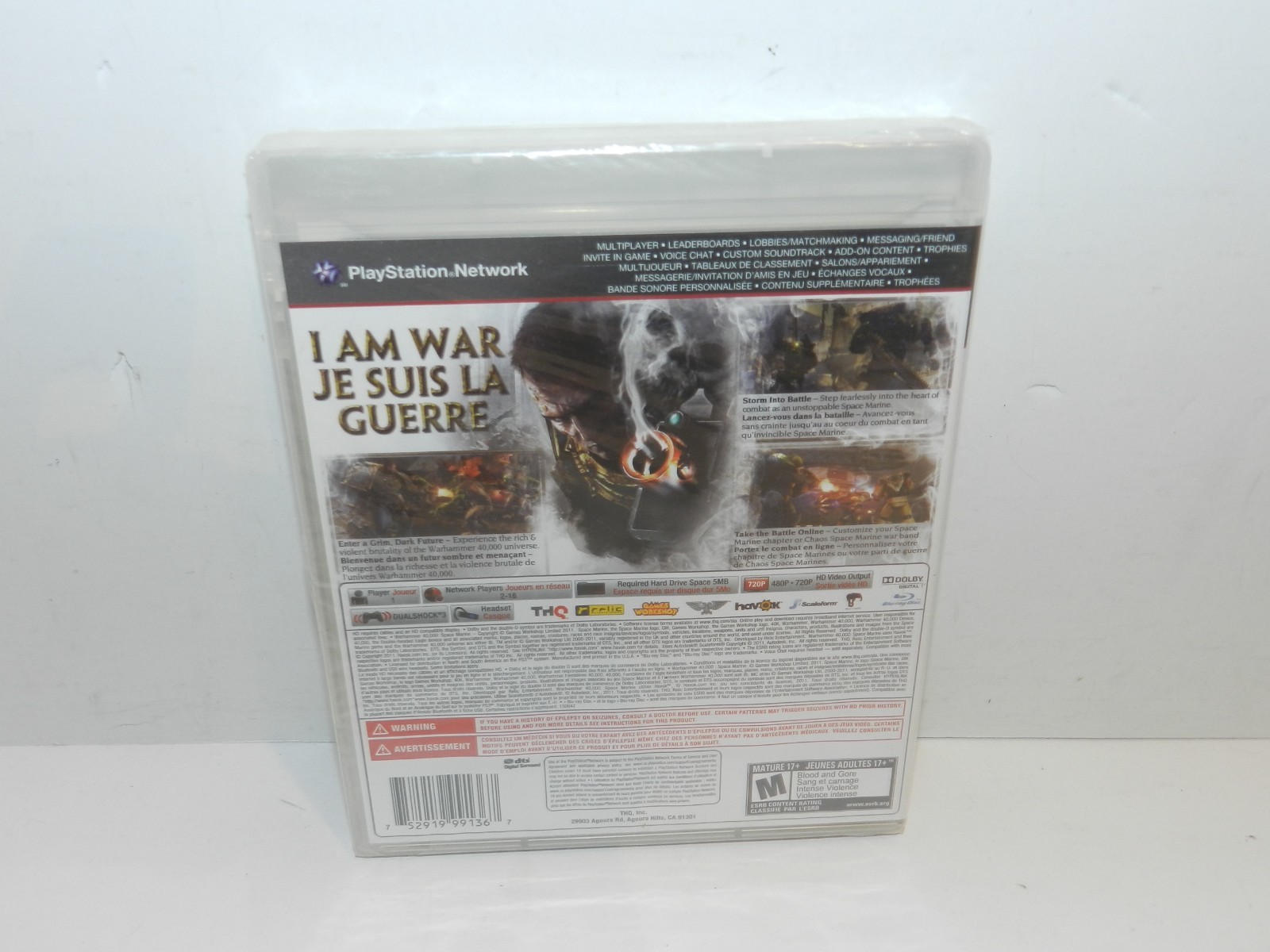 Warhammer 40,000: Space Marine Sony Playstation 3 PS3 Game NEW SEALED USA NIB