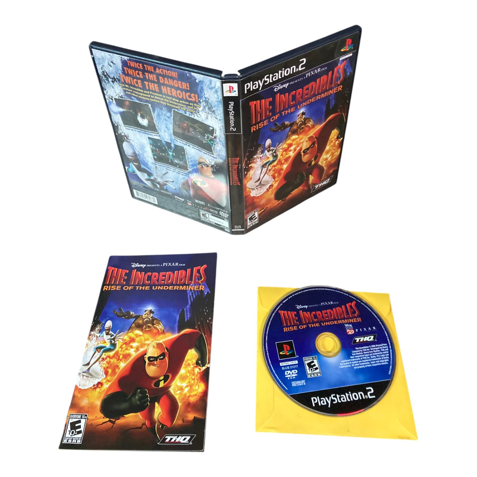 Sony PlayStation 2 PS2 CIB COMPLETE TESTED Incredibles Rise of the Underminer