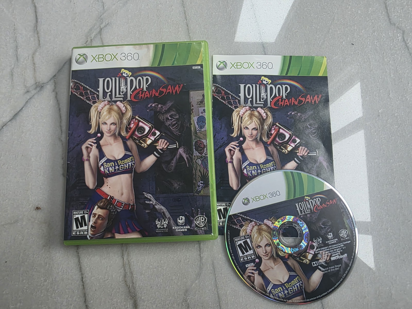 Xbox 360 Lollipop Chainsaw (WB Games, 2012) *CIB, TESTED*