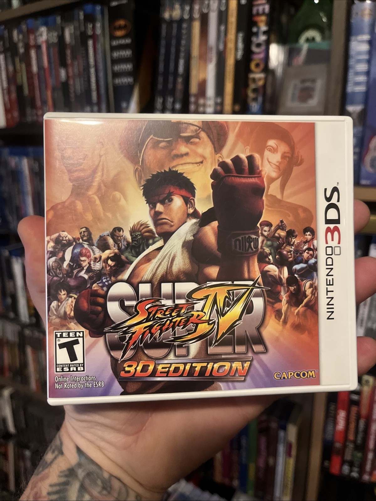 Super Street Fighter IV 3D Edition (Nintendo 3DS, 2011) w/ Slip & Manual