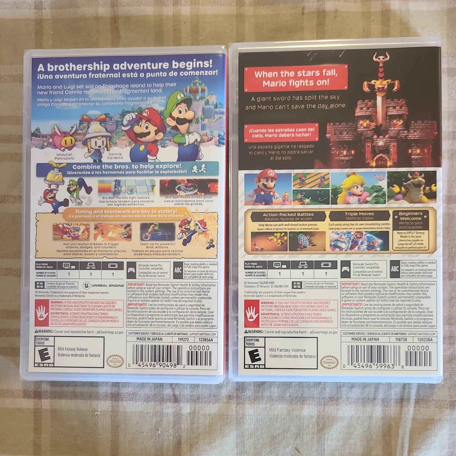 Mario and Luigi: Brothership AND Super Mario RPG Lot (Nintendo Switch) NEW