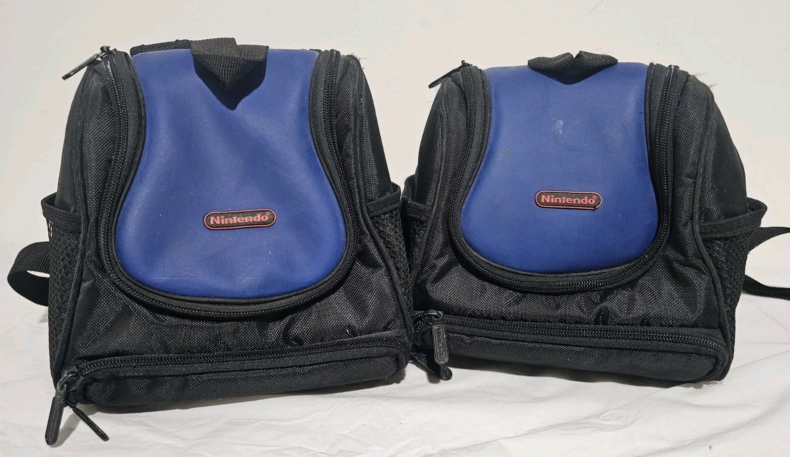 Vintage Official Nintendo Console Backpack Carrying Case Blue Black Travel Bag