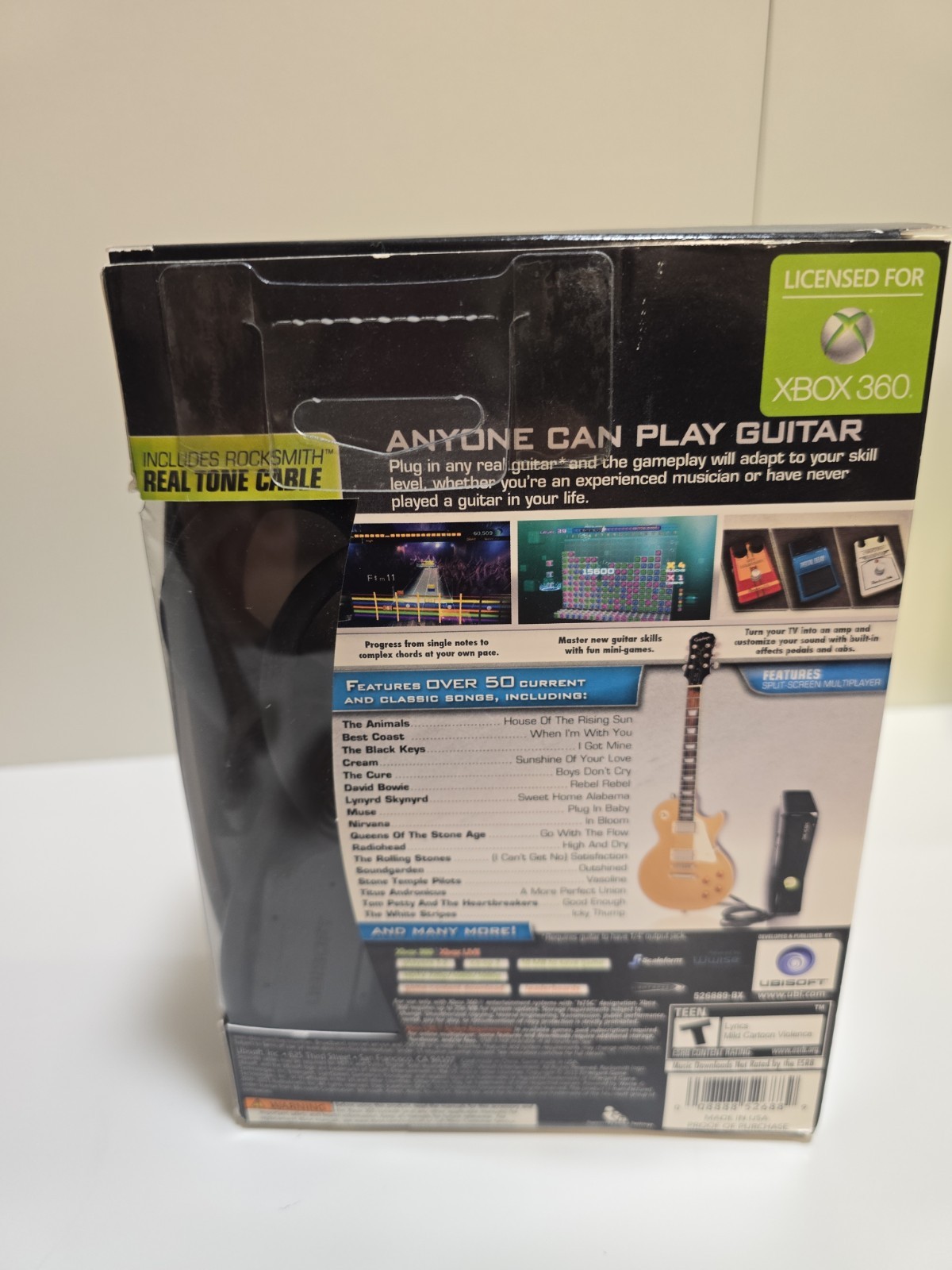 Rocksmith Xbox 360 w/ Real Tone Cable Box Manual Ubisoft