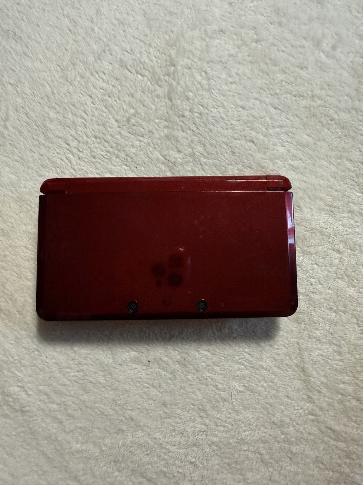 Nintendo 3DS Red Handheld Console System NOT WORKING PROPERLY(NO CHARGER)