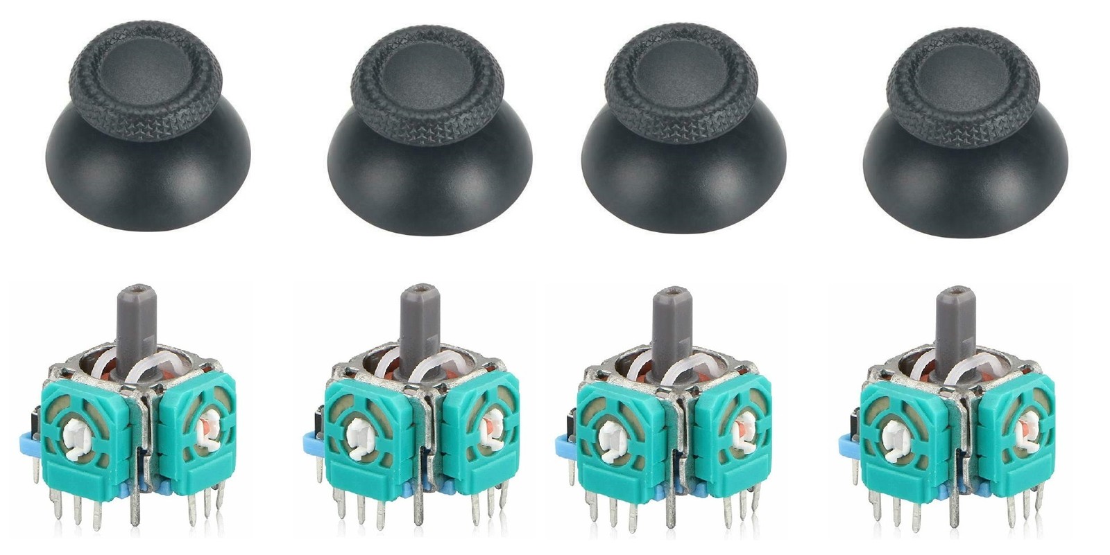 Sony PlayStation 5 PS5 4pcs Analog Potentiometer Joystick Grip Black CFI-ZCT1W