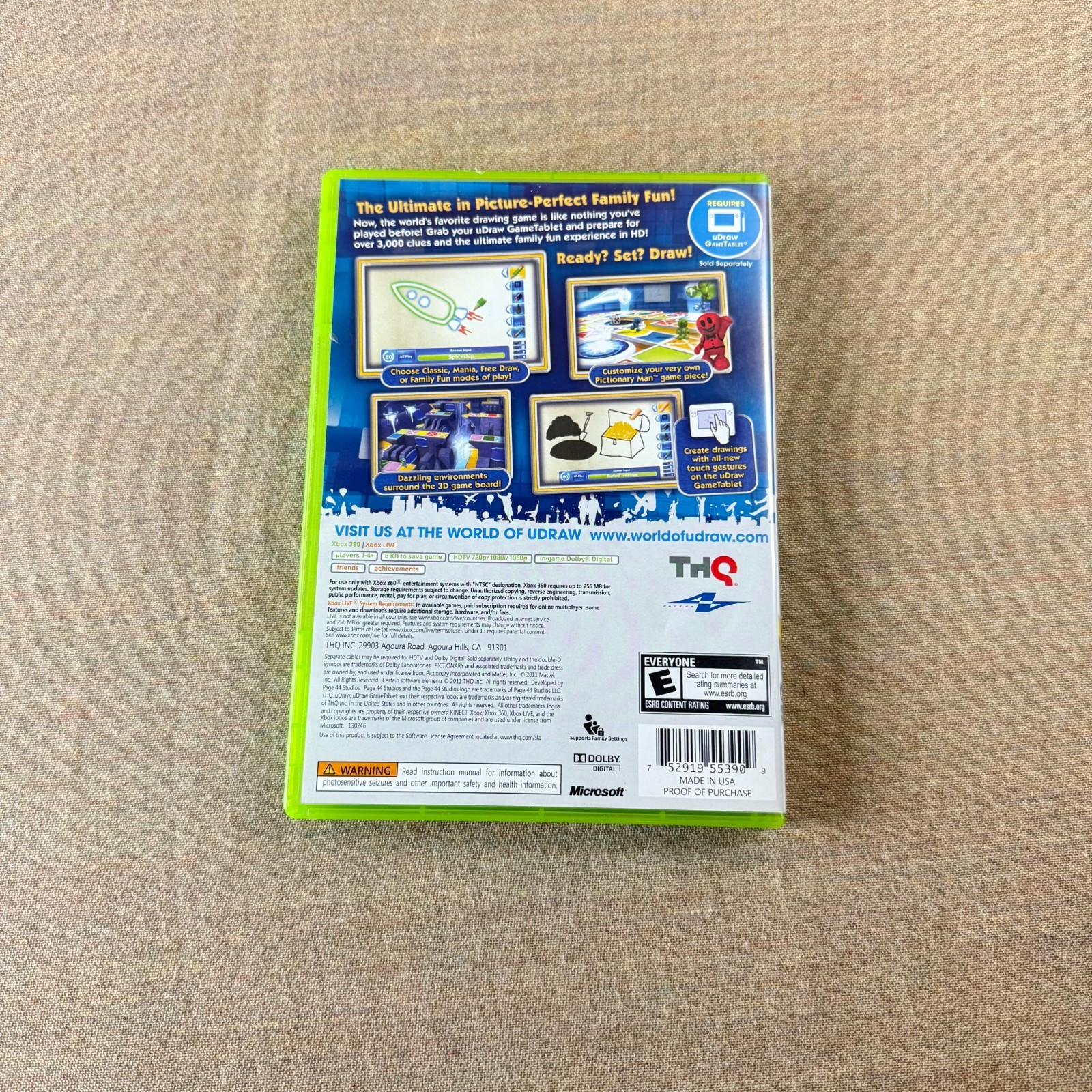 Pictionary: Ultimate Edition (uDraw) (Xbox 360, 2011) – Complete in Box, Tested