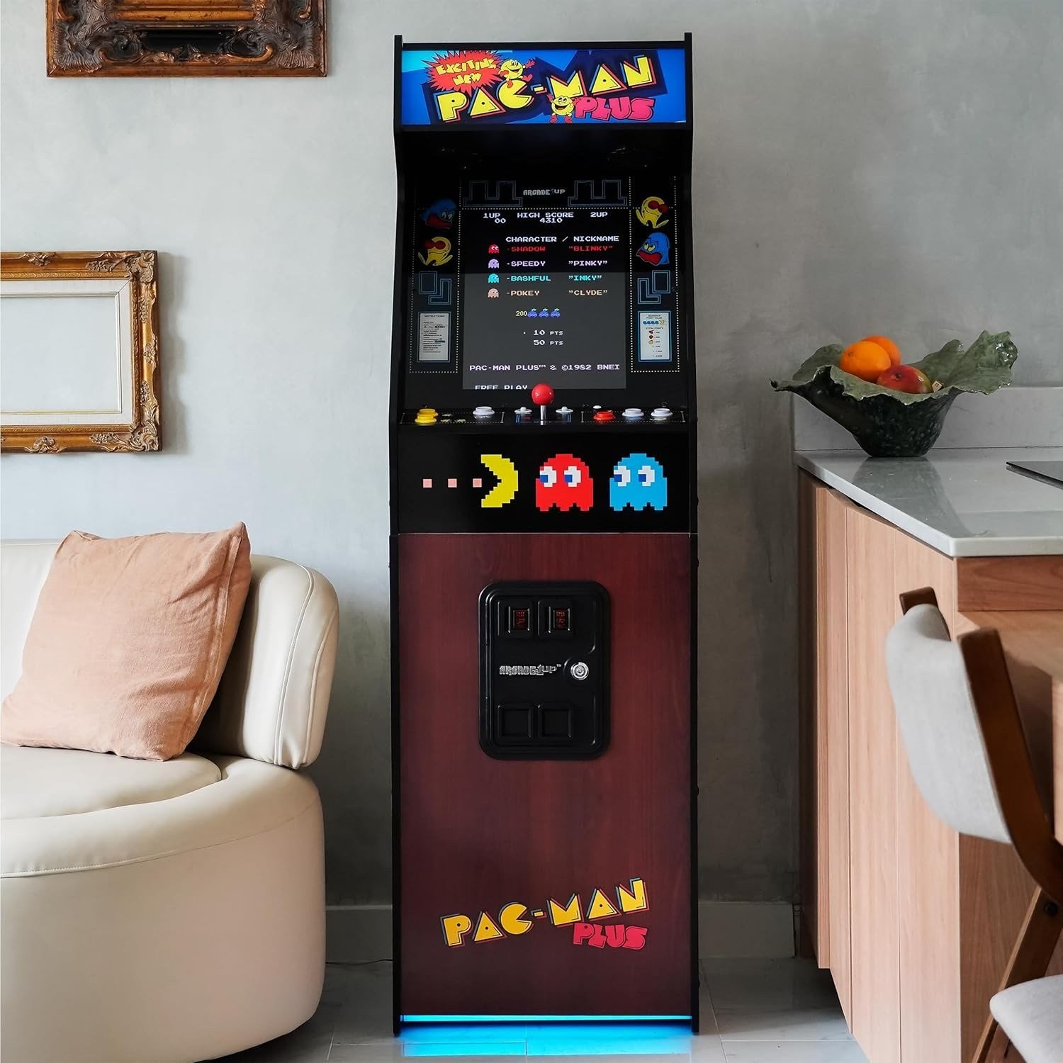 Arcade1Up Pac-Man Plus Deluxe Arcade Machine 14 Games WiFi 5ft Tall A1U