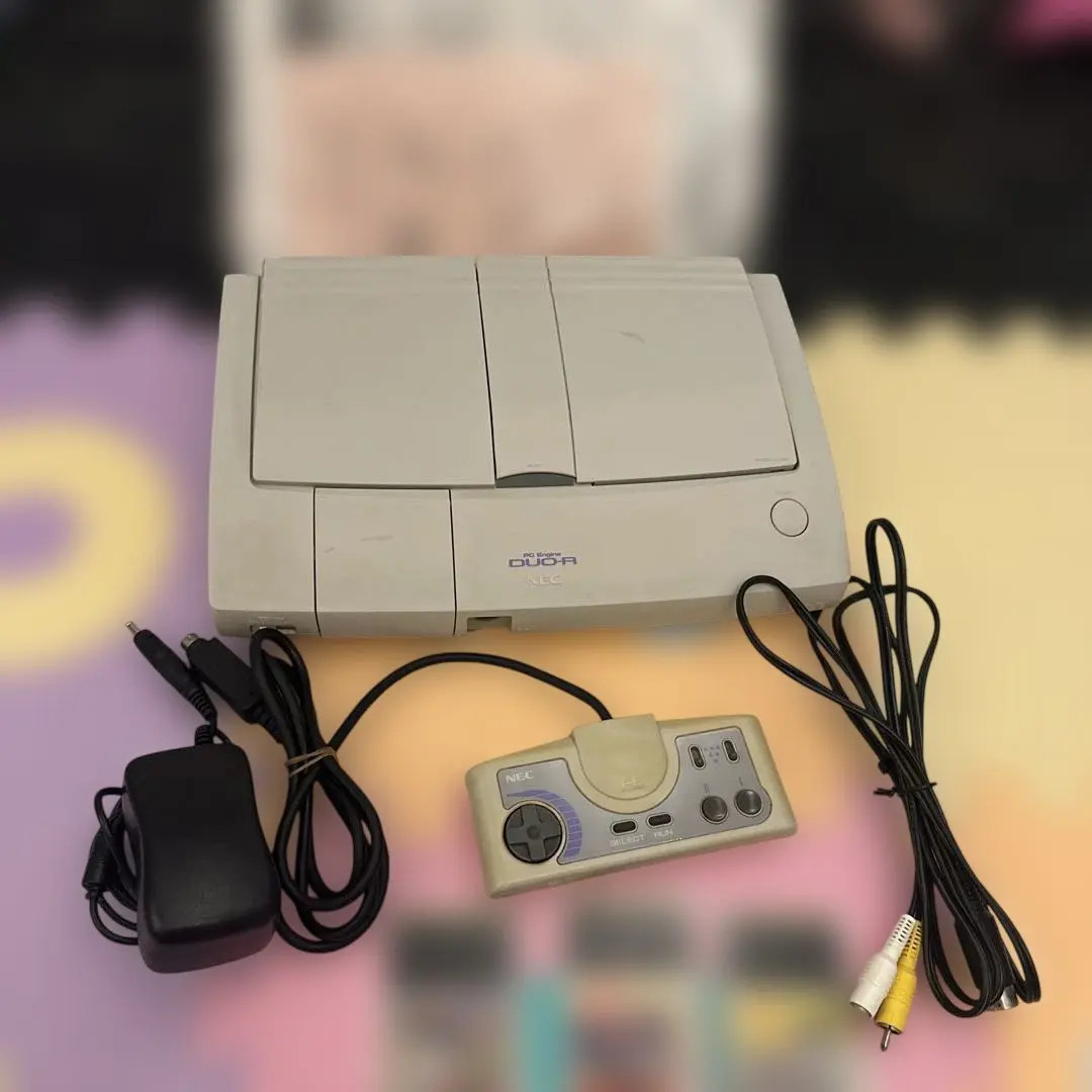 NEC PC Engine DUO R Console with Controller AC Adapter AV Cable As Is Used