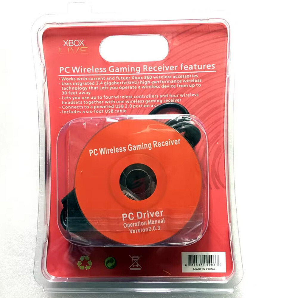 PC Wireless Controller Game Receiver Adapter for Microsoft XBOX 360-Black/White