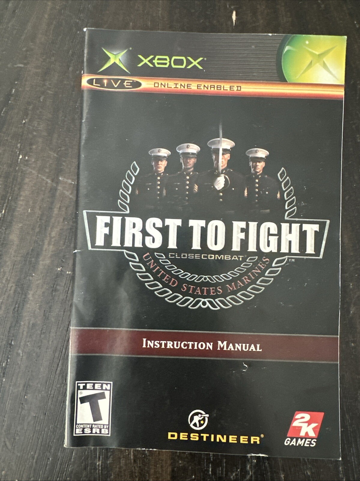 XBOX Manual Only First To Fight