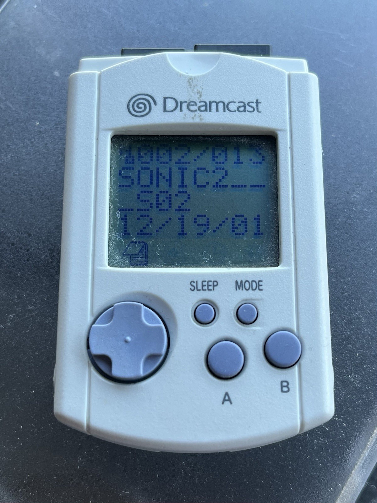 SEGA Dreamcast VMU Visual Memory Unit Memory Card HKT-7000 White LCD