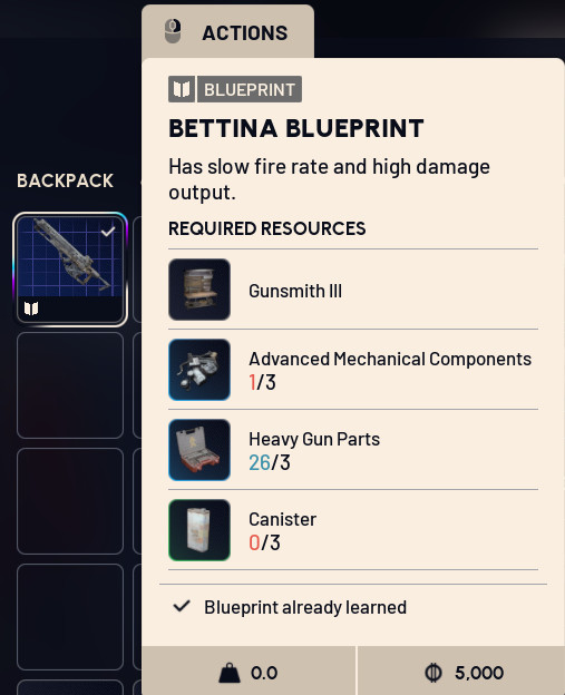 Arc Raiders Bettina Blueprint! Fast Delivery!