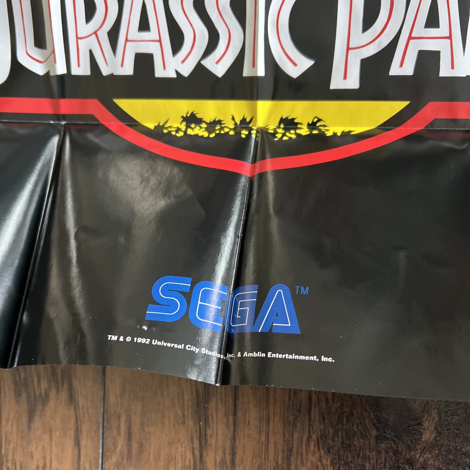 2 Jurassic Park Sega Genesis / Game Gear 1993 Fold Out Insert Poster Both GUC