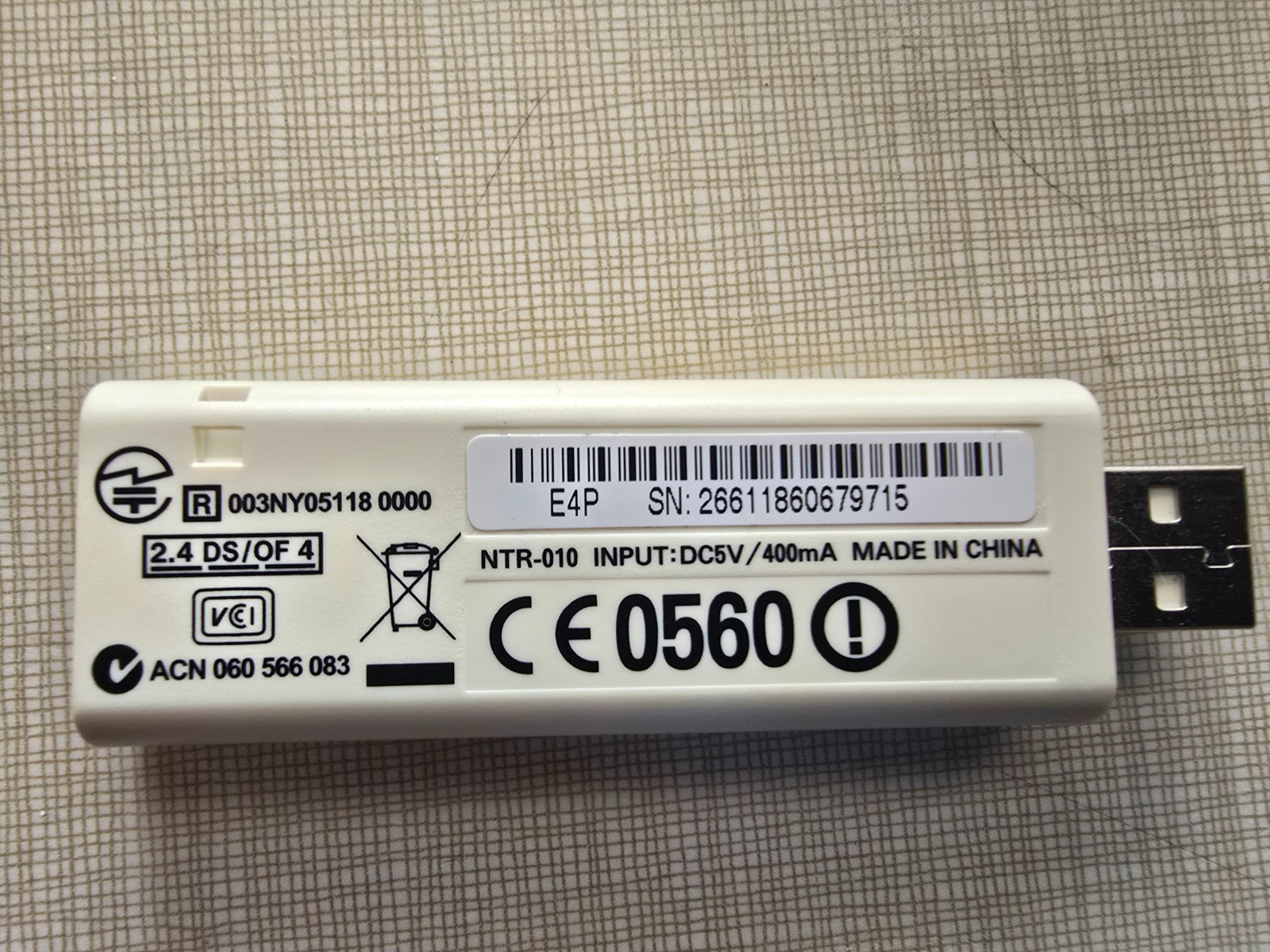 Nintendo DS Wi-Fi USB Connector NTR-010 Japan JP Game Work Tested US SELLER