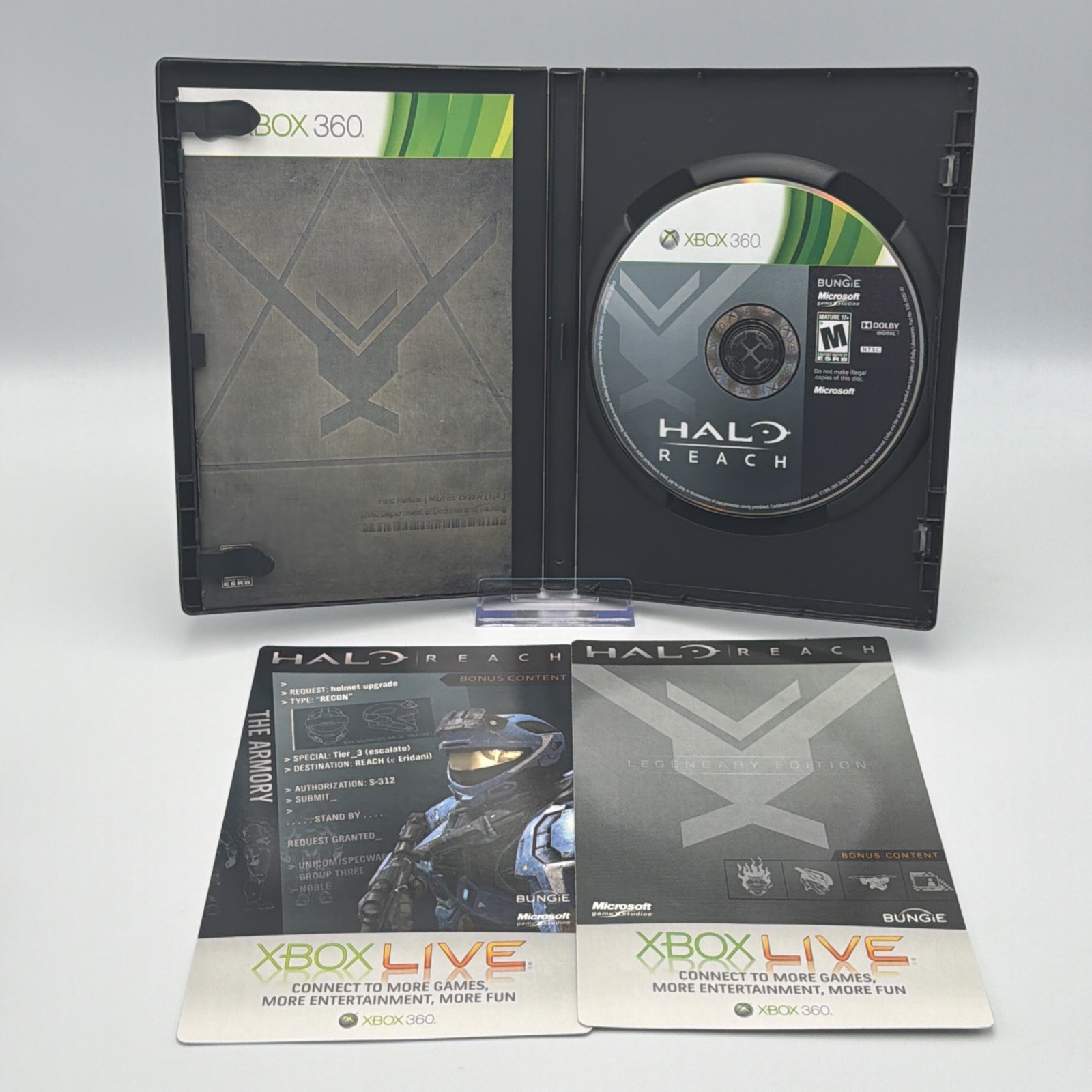 Halo Reach Microsoft Xbox 360 Complete W/ Manual CIB Tested Working | Black Case