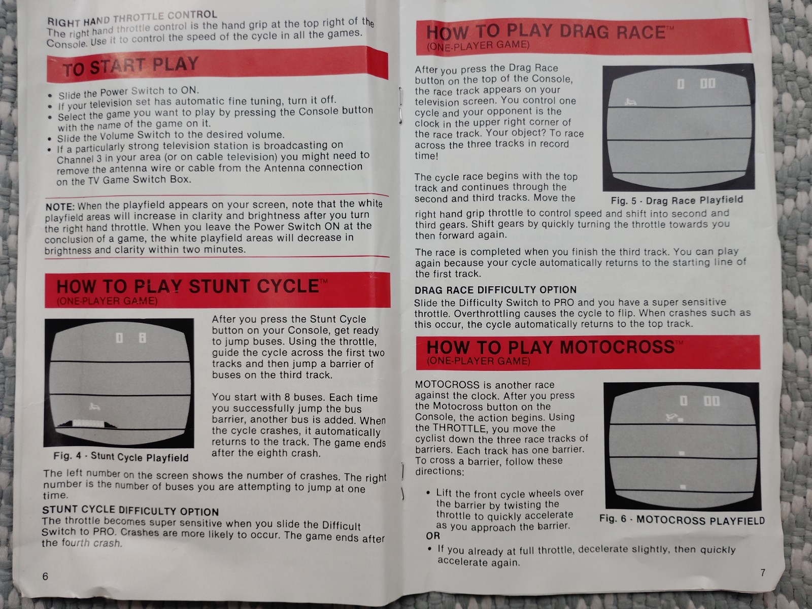Atari SC-450 Stunt Cycle vintage home console video game 1978