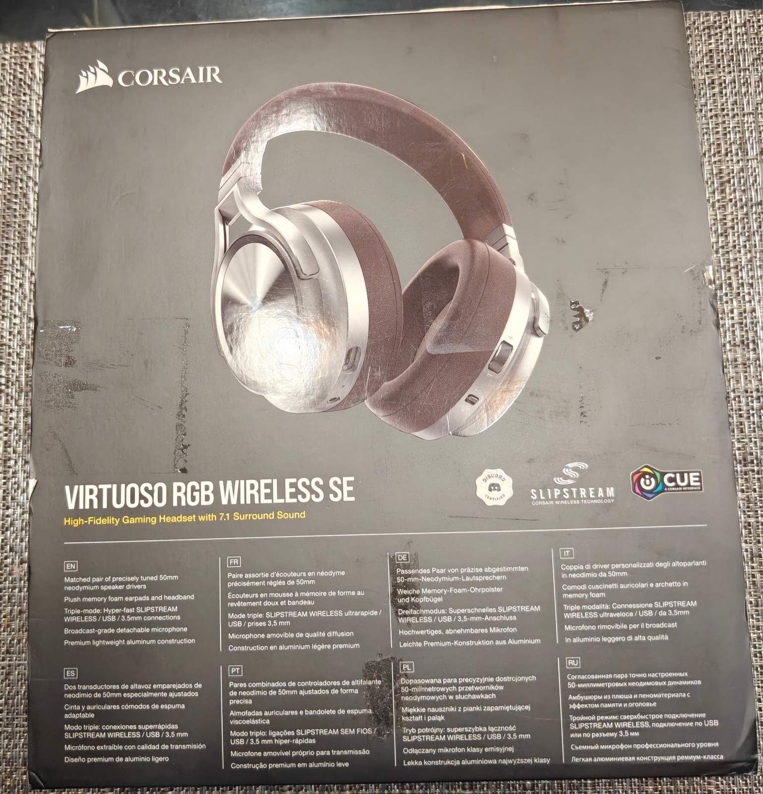 Corsair Virtuoso RGB Wireless SE Headset Brown Silver – No Dongle Wired Only