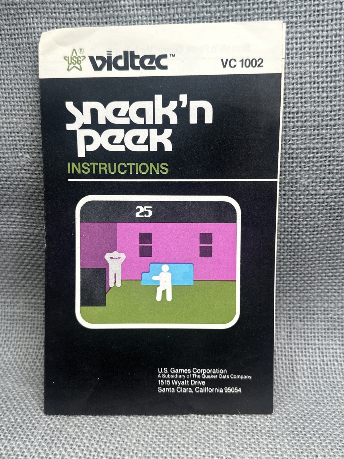 Atari 2600 Sneak’n Peek from Vidtec Instructions only