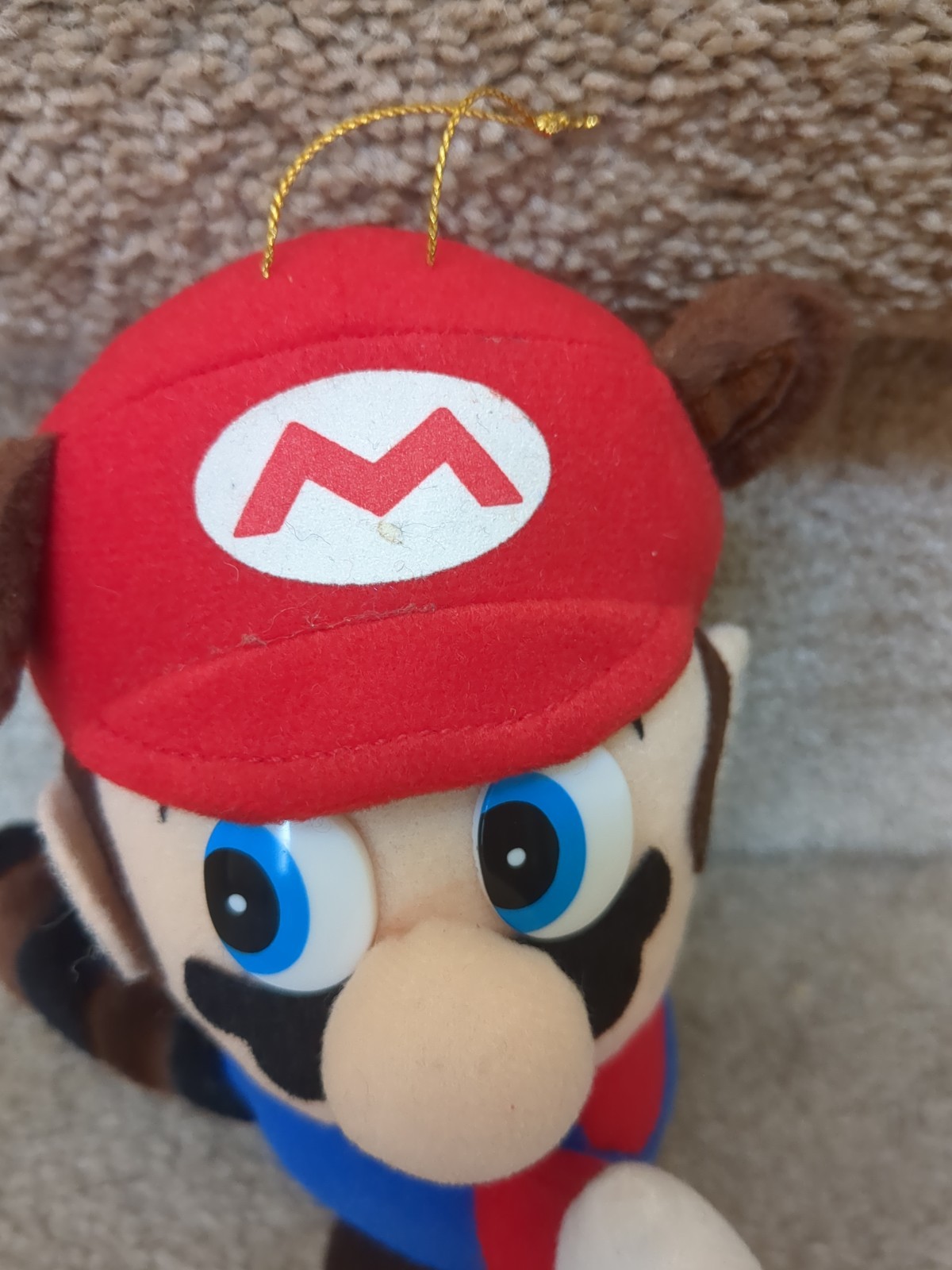 Super Mario Bros All Star Raccoon Mario Plush 1993 NINTENDO RARE Banpresto Japan