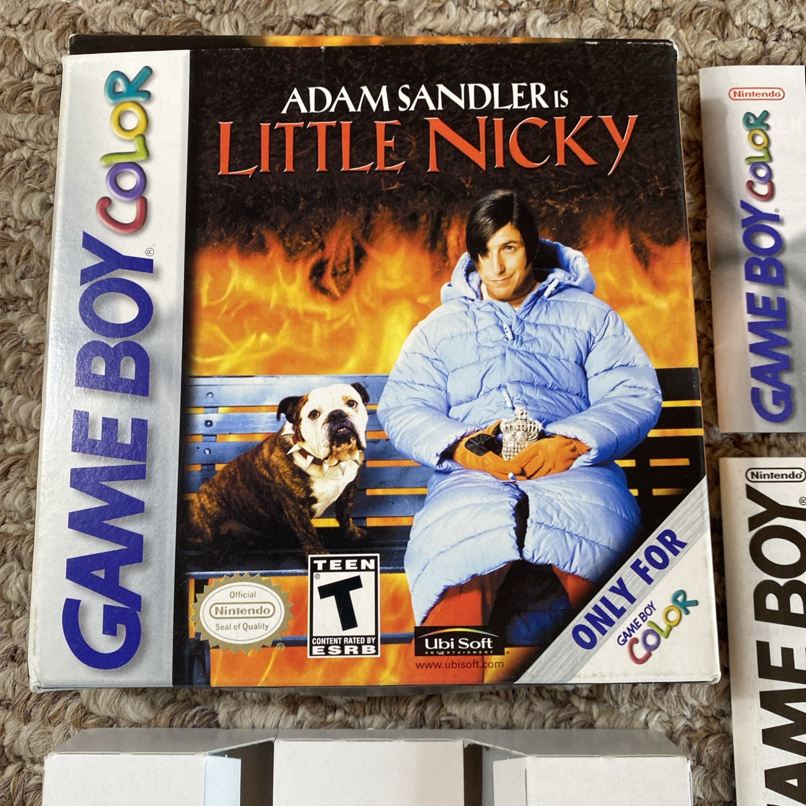 Little Nicky (Nintendo Game Boy Color, 2000) In Box w/ Manual Reg Card NO GAME