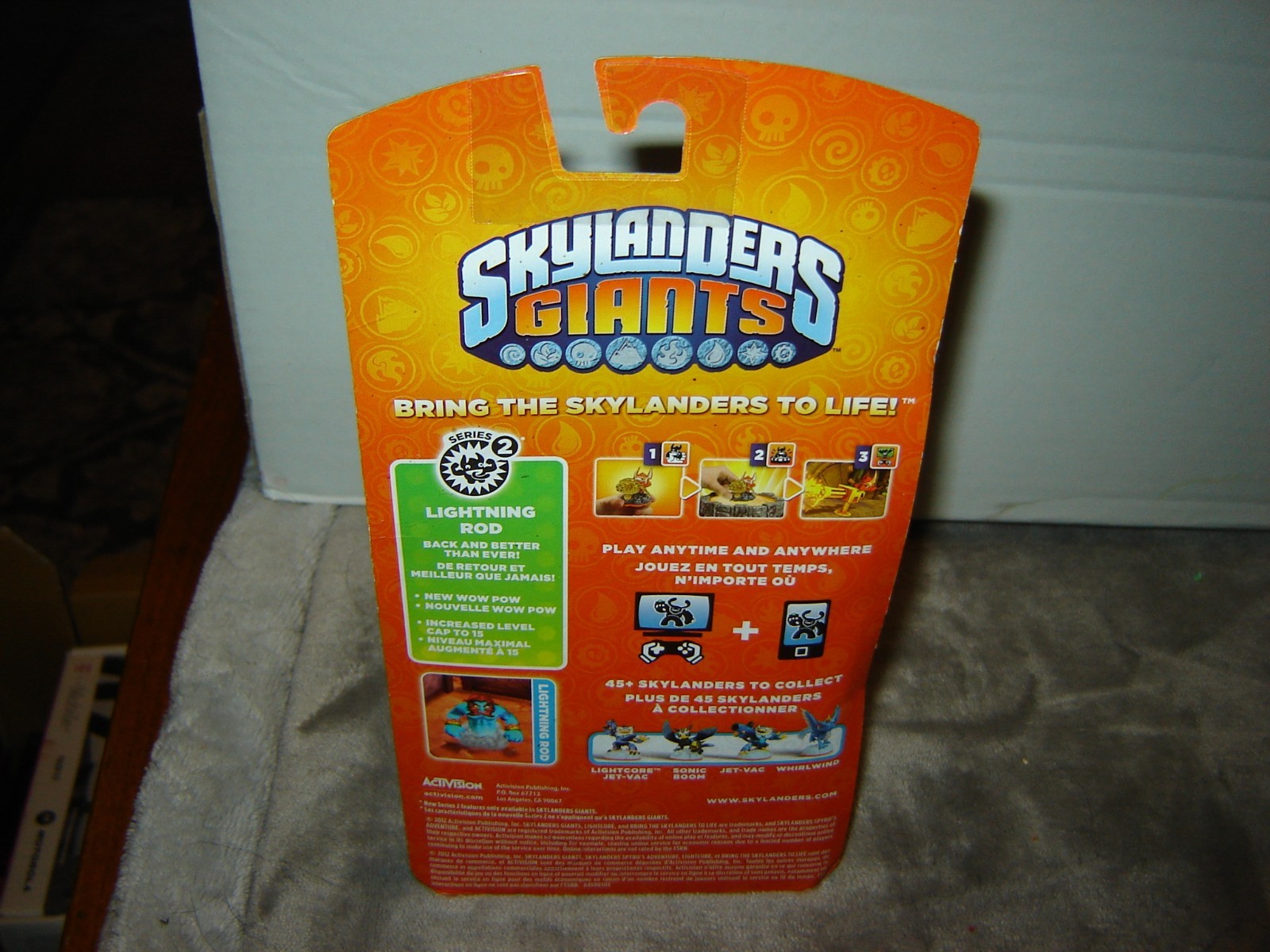 Skylanders Giants 2012 Activision Lightning Rod Mint on card Never opened NICE