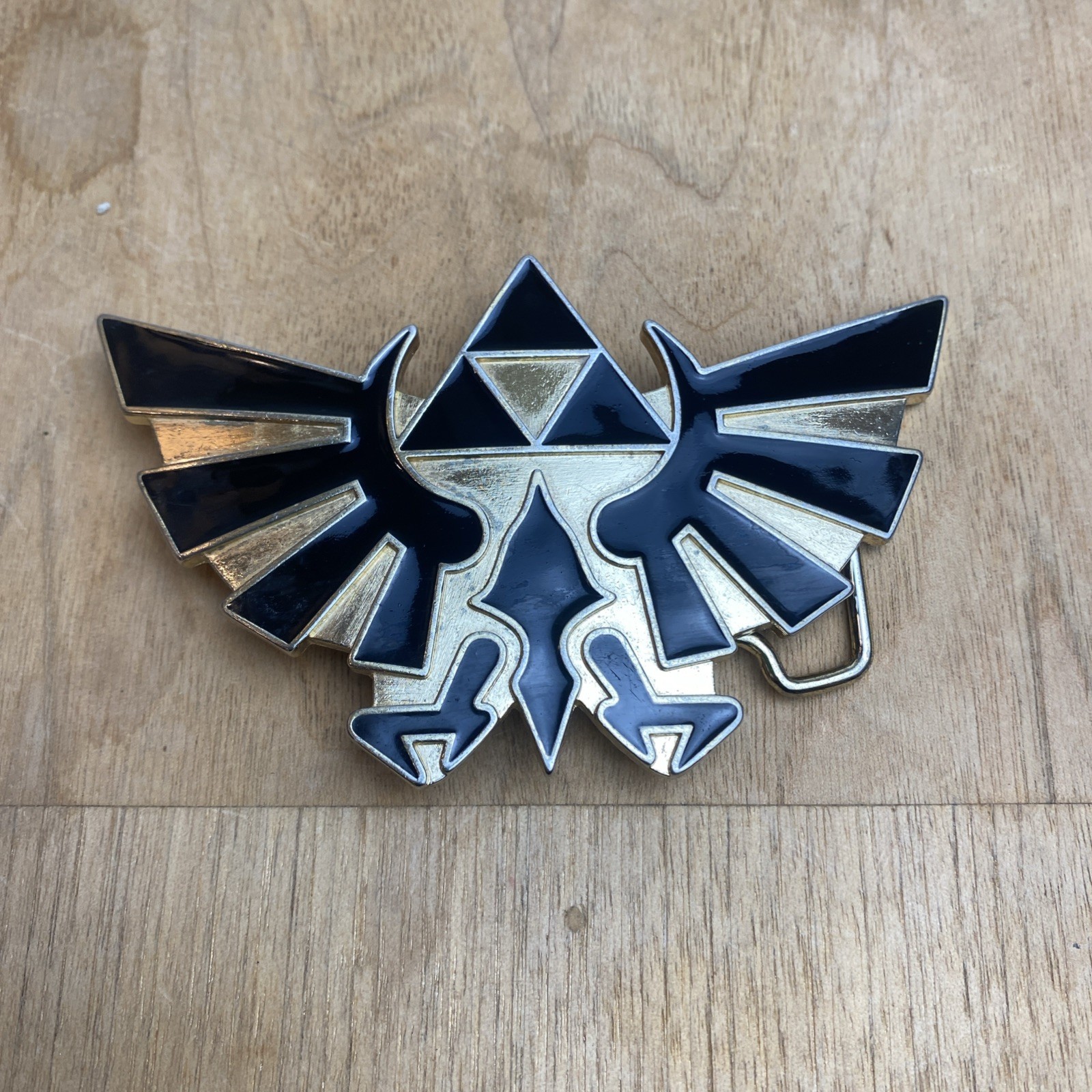 Nintendo The Legend Of Zelda Triforce Belt Buckle 2008 Gold/Black Garming READ